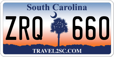 SC license plate ZRQ660