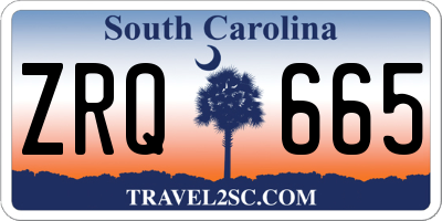 SC license plate ZRQ665