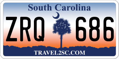 SC license plate ZRQ686