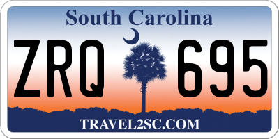 SC license plate ZRQ695