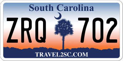 SC license plate ZRQ702