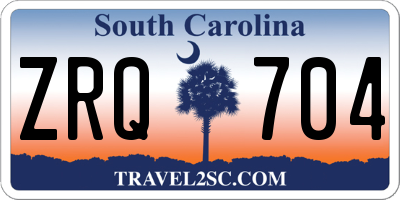 SC license plate ZRQ704