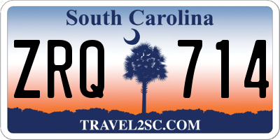 SC license plate ZRQ714