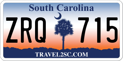 SC license plate ZRQ715
