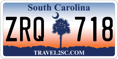 SC license plate ZRQ718