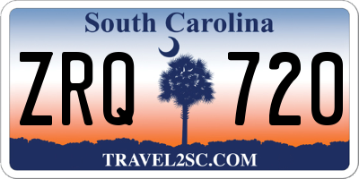 SC license plate ZRQ720