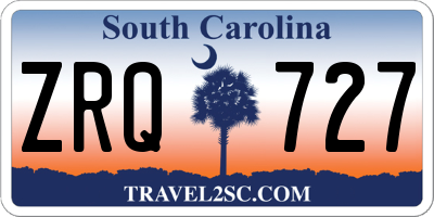 SC license plate ZRQ727