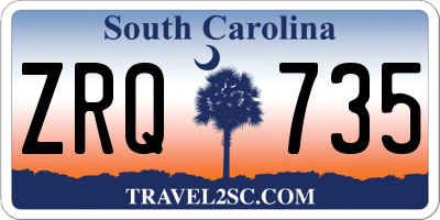 SC license plate ZRQ735
