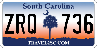 SC license plate ZRQ736