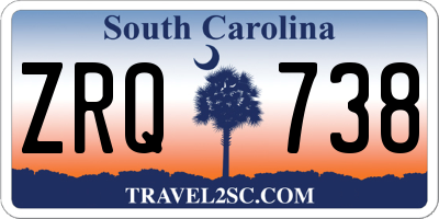 SC license plate ZRQ738