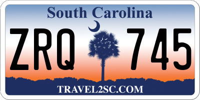 SC license plate ZRQ745