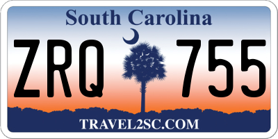 SC license plate ZRQ755