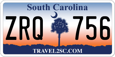 SC license plate ZRQ756