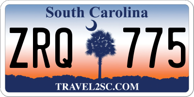 SC license plate ZRQ775