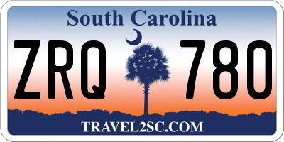 SC license plate ZRQ780