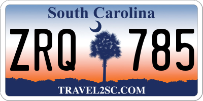 SC license plate ZRQ785