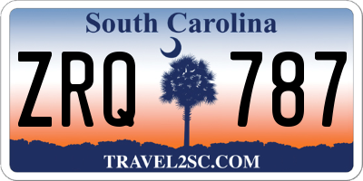 SC license plate ZRQ787