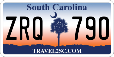 SC license plate ZRQ790