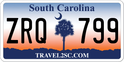 SC license plate ZRQ799