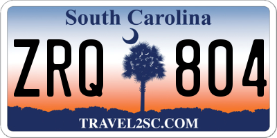 SC license plate ZRQ804