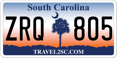 SC license plate ZRQ805