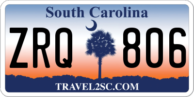 SC license plate ZRQ806