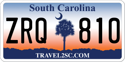 SC license plate ZRQ810