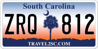 SC license plate ZRQ812