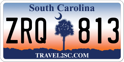 SC license plate ZRQ813