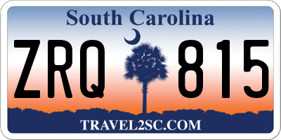 SC license plate ZRQ815