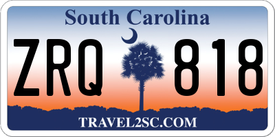 SC license plate ZRQ818