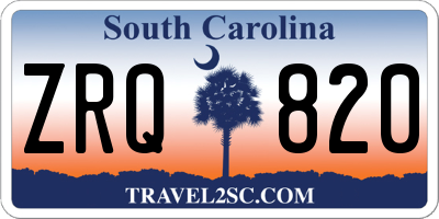 SC license plate ZRQ820