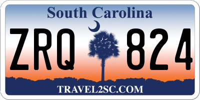 SC license plate ZRQ824