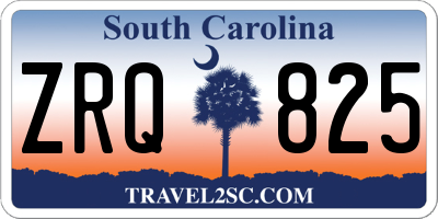 SC license plate ZRQ825