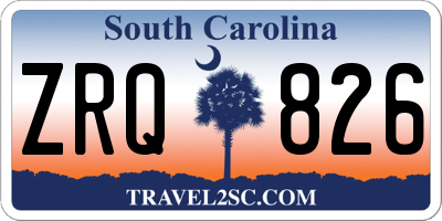 SC license plate ZRQ826