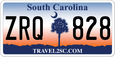 SC license plate ZRQ828