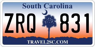 SC license plate ZRQ831