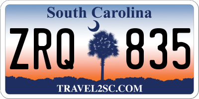 SC license plate ZRQ835