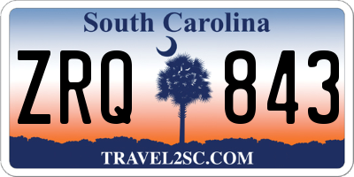 SC license plate ZRQ843