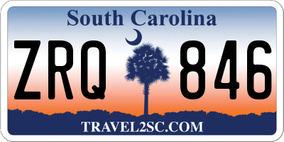 SC license plate ZRQ846