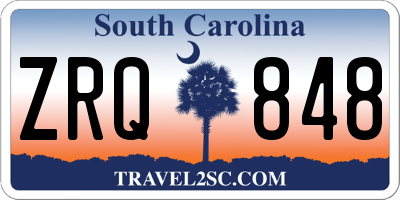 SC license plate ZRQ848