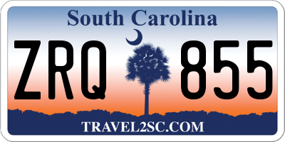 SC license plate ZRQ855