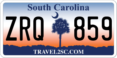 SC license plate ZRQ859