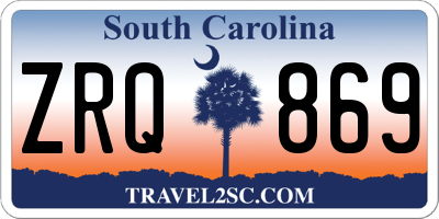 SC license plate ZRQ869