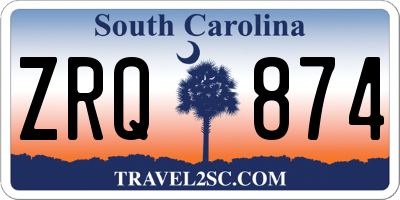 SC license plate ZRQ874