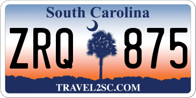SC license plate ZRQ875