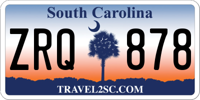 SC license plate ZRQ878