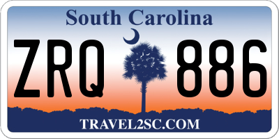 SC license plate ZRQ886