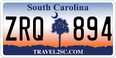 SC license plate ZRQ894