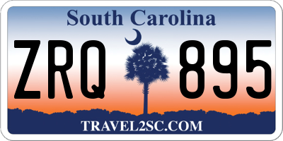 SC license plate ZRQ895